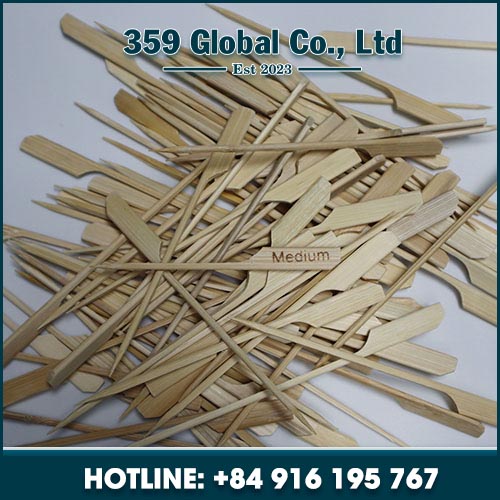 Bamboo flag skewer for BBQ grill